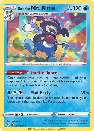 Galarian Mr. Rime (036/189) [SWSH03 Darkness Ablaze] Normal - Rare