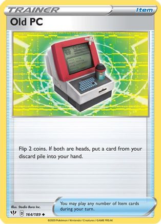 Old PC 164/189  SWSH03 Darkness Ablaze - Uncommon