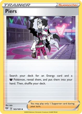 Piers (165/189) [SWSH03 Darkness Ablaze] Normal - Uncommon