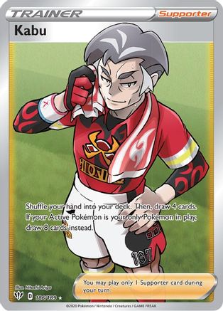 Kabu (Full Art) (186/189) [SWSH03 Darkness Ablaze] Holofoil - Ultra Rare