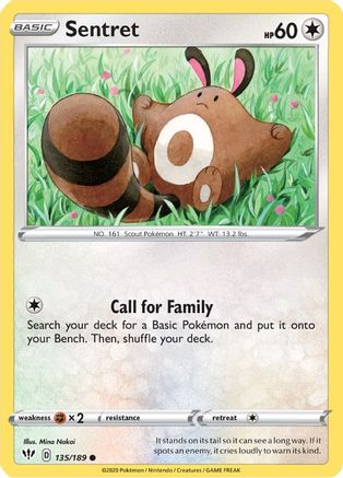 Sentret (135/189) [SWSH03 Darkness Ablaze] Normal - Common