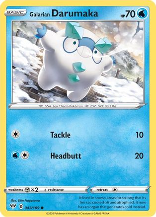 Galarian Darumaka (043/189) [SWSH03 Darkness Ablaze] Normal - Common