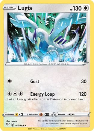 Lugia (140/189) [SWSH03 Darkness Ablaze] Reverse Holofoil - Rare