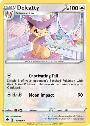 Delcatty (142/189) [SWSH03 Darkness Ablaze] Reverse Holofoil - Rare