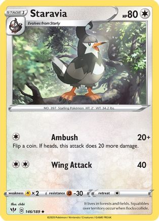 Staravia (146/189) [SWSH03 Darkness Ablaze] Normal - Uncommon