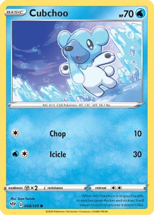 Cubchoo (048/189) [SWSH03 Darkness Ablaze] Normal - Common