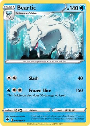 Beartic (049/189) [SWSH03 Darkness Ablaze] Normal - Rare