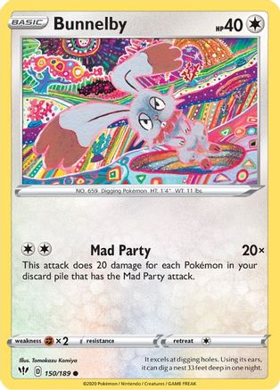 Bunnelby (150/189) [SWSH03 Darkness Ablaze] Normal - Common