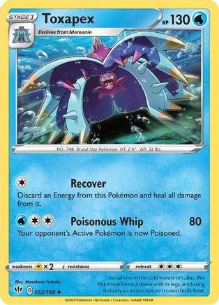 Toxapex (052/189) [SWSH03 Darkness Ablaze] Reverse Holofoil - Uncommon