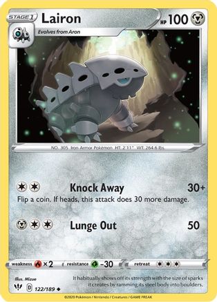 Lairon (122/189) [SWSH03 Darkness Ablaze] Reverse Holofoil - Uncommon
