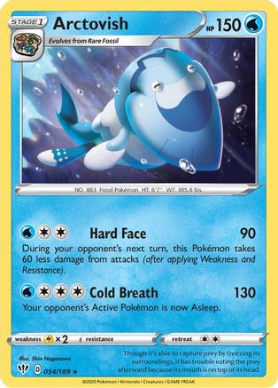 Arctovish (054/189) [SWSH03 Darkness Ablaze] Reverse Holofoil - Rare