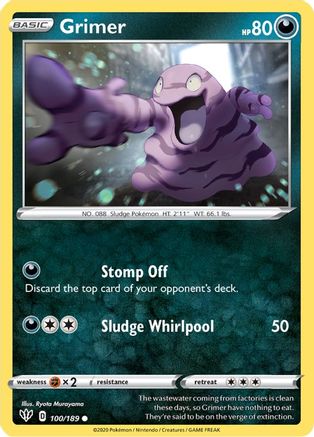 Grimer (100/189) [SWSH03 Darkness Ablaze] Normal - Common