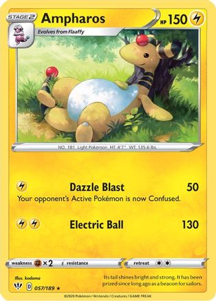 Ampharos (057/189) [SWSH03 Darkness Ablaze] Normal - Rare