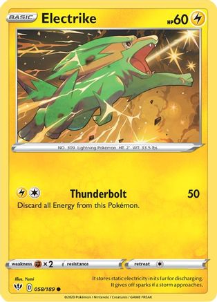 Electrike (058/189) [SWSH03 Darkness Ablaze] Reverse Holofoil - Common