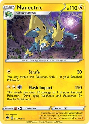 Manectric (059/189) [SWSH03 Darkness Ablaze] Reverse Holofoil - Rare