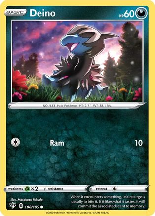 Deino (108/189) [SWSH03 Darkness Ablaze] Normal - Common