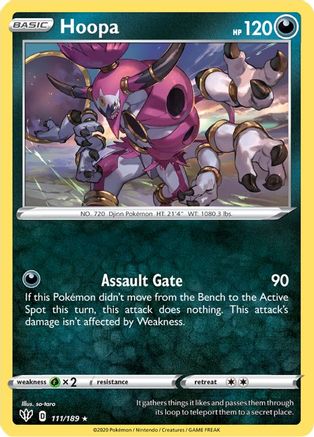 Hoopa (111/189) [SWSH03 Darkness Ablaze] Reverse Holofoil - Holo Rare