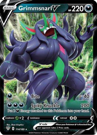 Grimmsnarl V (114/189) [SWSH03 Darkness Ablaze] Holofoil - Ultra Rare