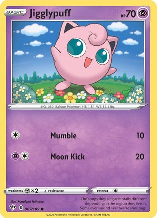 Jigglypuff (067/189) [SWSH03 Darkness Ablaze] Normal - Common