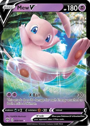 Mew V (069/189) [SWSH03 Darkness Ablaze] Holofoil - Ultra Rare