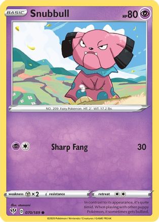 Snubbull (070/189) [SWSH03 Darkness Ablaze] Normal - Common