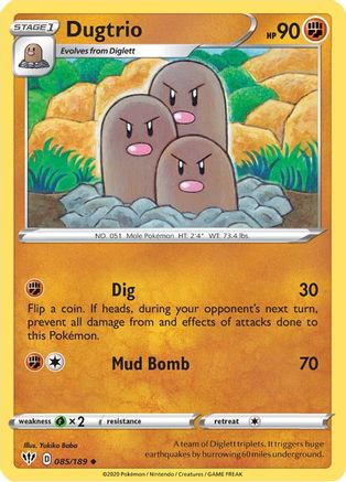 Dugtrio (085/189) [SWSH03 Darkness Ablaze] Normal - Uncommon