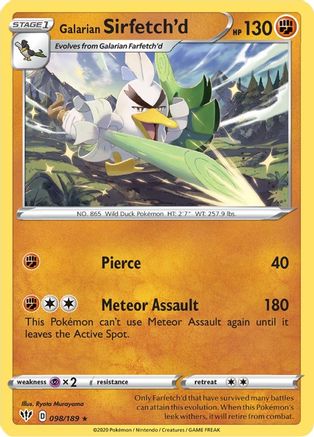 Galarian Sirfetch'd (Cracked Ice holo) (98/189) [Deck Exclusives] Holofoil - Holo Rare