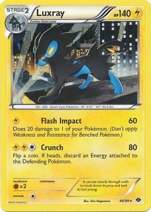 Luxray - 46/99 (Cosmos Holo)/99  - Holofoil Blister Exclusives - Promo