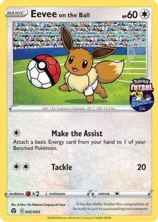 Eevee on the Ball (Pokemon Futsal) (002/005) [Miscellaneous Cards & Products] Normal - Promo