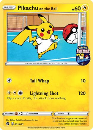 Pikachu on the Ball (Pokemon Futsal) (001/005) [Miscellaneous Cards & Products] Normal - Promo