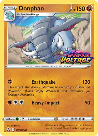 Donphan - SWSH067 (Prerelease) (SWSH067/307) [SWSH Sword & Shield Promo Cards] Holofoil - Promo