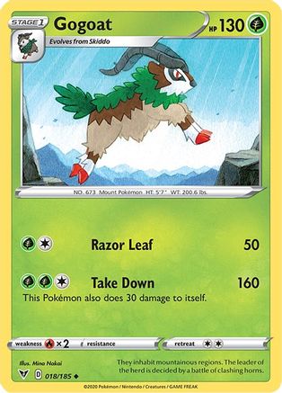 Gogoat 018/185  SWSH04 Vivid Voltage - Uncommon