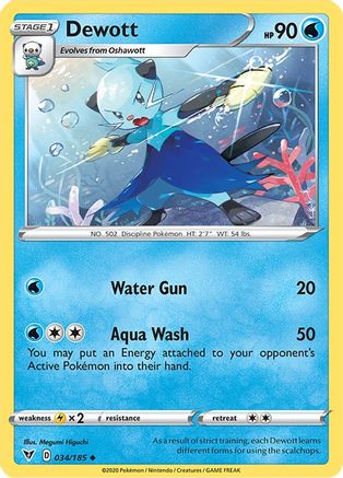 Dewott 034/185  SWSH04 Vivid Voltage - Uncommon