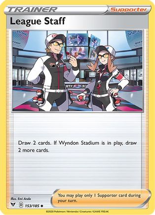 League Staff 153/185  SWSH04 Vivid Voltage - Uncommon