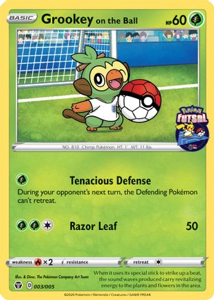 Grookey on the Ball (Pokemon Futsal) (003/005) [Miscellaneous Cards & Products] Normal - Promo