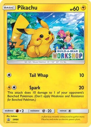 Pikachu (Build-A-Bear Workshop Exclusive) (SM86) [Miscellaneous Cards & Products] Normal - Promo
