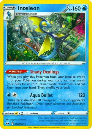 Inteleon (Cosmos Holo) (058/202) [Miscellaneous Cards & Products] Holofoil - Promo