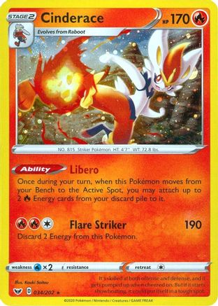 Cinderace (Cosmos Holo) (034/202) [Miscellaneous Cards & Products] Holofoil - Promo