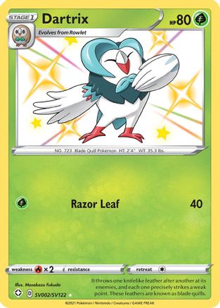 Dartrix (SV002/122) [Shining Fates Shiny Vault] Holofoil - Shiny Holo Rare