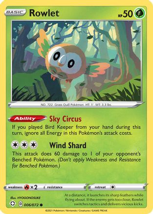 Rowlet (006/72) [Shining Fates] Normal - Common