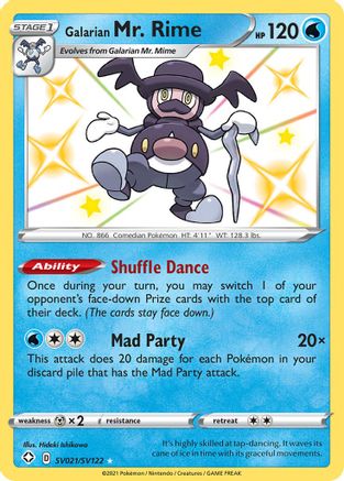 Galarian Mr. Rime (SV021/122) [Shining Fates Shiny Vault] Holofoil - Shiny Holo Rare