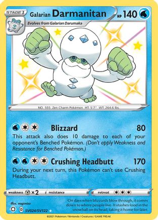 Galarian Darmanitan (SV024/122) [Shining Fates Shiny Vault] Holofoil - Shiny Holo Rare