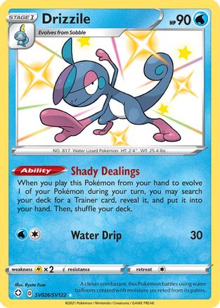 Drizzile (SV026/122) [Shining Fates Shiny Vault] Holofoil - Shiny Holo Rare