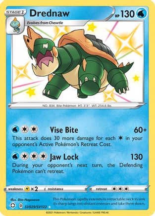 Drednaw (SV029/122) [Shining Fates Shiny Vault] Holofoil - Shiny Holo Rare
