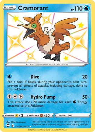 Cramorant (SV030/122) [Shining Fates Shiny Vault] Holofoil - Shiny Holo Rare