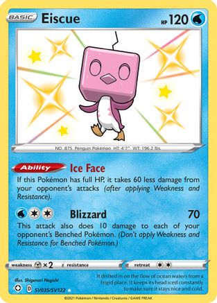 Eiscue (SV035/122) [Shining Fates Shiny Vault] Holofoil - Shiny Holo Rare