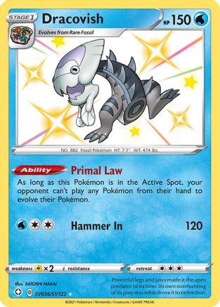 Dracovish (SV036/122) [Shining Fates Shiny Vault] Holofoil - Shiny Holo Rare