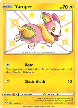 Yamper (SV039/122) [Shining Fates Shiny Vault] Holofoil - Shiny Holo Rare