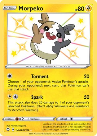 Morpeko (SV044/122) [Shining Fates Shiny Vault] Holofoil - Shiny Holo Rare