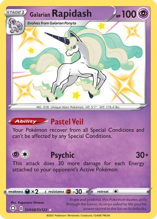 Galarian Rapidash (SV048/122) [Shining Fates Shiny Vault] Holofoil - Shiny Holo Rare